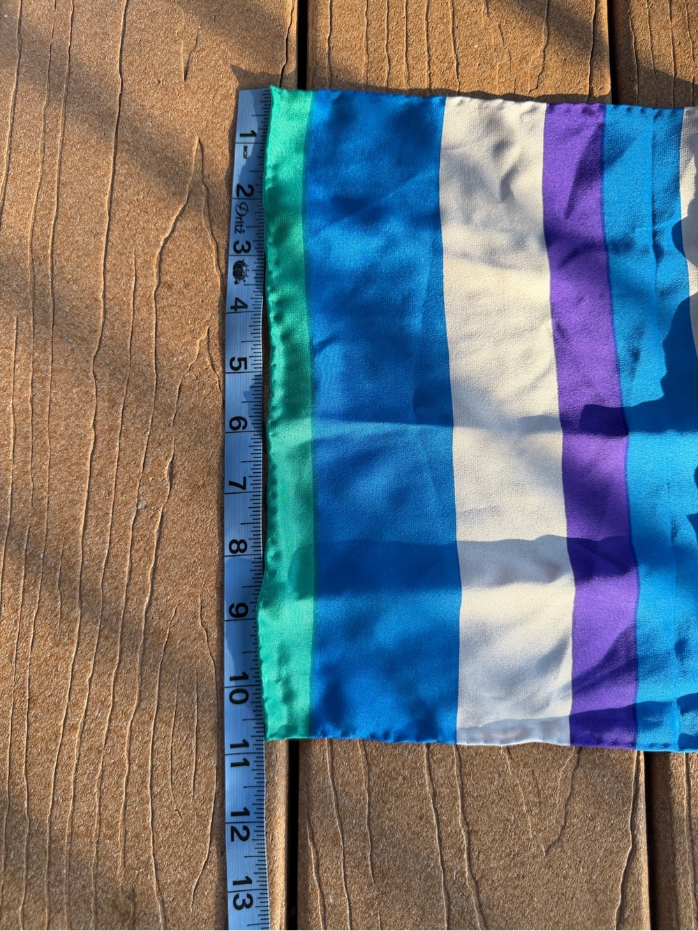 Vintage Units 100% Silk Scarf Colorful Striped Long Skinny Neck Scarf - Picture 7 of 9